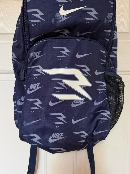 Nike Other - Nike Navy and White Graphic Logo Backpack lots of pockets holds 15in laptop